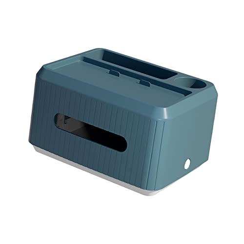 Baoblaze Cubierta de Caja de pañuelos con Caja de Almacenamiento Servilleta Caja de Almacenamiento Dispensador de Papel para Cafe Baño Bar KTV, Azul