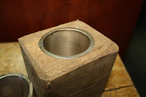 Vintage 4 Replacement Sugar Mold Candle Holder Primitive TIN Cup Votive Candles