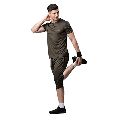 Image of Mack Jonney Dryfit Lycra Solid Capri for Men-Dryfit Lycra D13 01-P