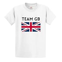 Second Ave Adult Unisex Team GB Supporter White T Shirt Top Kit