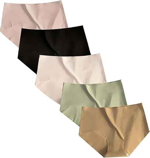 SunFlux® Womens Underwear Seamless Full Coverage No Show Waisted Seamless Ladies Panties with Silky Tactile Touch 5 Pack-picture-22