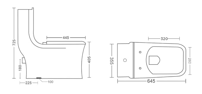 Image of KrissKross Premium One Piece Ceramic Western Floor Mounted Western Toilet /Commode /European Commode Square With Soft Close Seat Cover For Toilets S-Trap Outlet Is From Floor- White Color