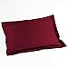 DOUCEUR D'INTERIEUR Funda de Almohada con Volante Plano, 50 x 70 cm, Lisa, borgoña