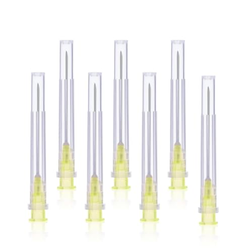 100 unidades de acero inoxidable para recambios, envasado individualmente, tubos de recarga para industria, laboratorio científico, hogar, hobby, pegamento, recargas (19G x 1-1/2' (40mm))