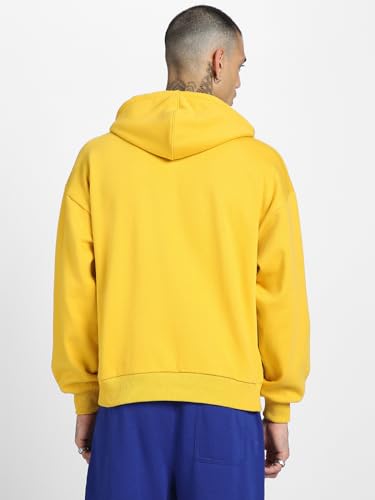 Image of Veirdo Cotton Poly Fleece Oversized Hooded Sweatshirt Baggy Fit Stylish Pocket Graphic Printed Hoodie for Men (Available in Sizes: S to 3XL)