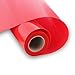 Rotolo in vinile per trasferimento termico, 30,5 cm x 3 m, per Cricut e Silhouette Cameo, facile da tagliare, design fai da te per magliette, vestiti, cappelli e altri tessuti, colore rosso