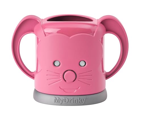 InchBug MyDrinky Pouch Holder No Squeeze, Reusable Drink Holder for Kids, Toddler and Babies | BPA-Free & Squeeze-Proof Cup Holder for Juice Boxes, Food Pouches | Dishwasher Safe, Pink Sorbet