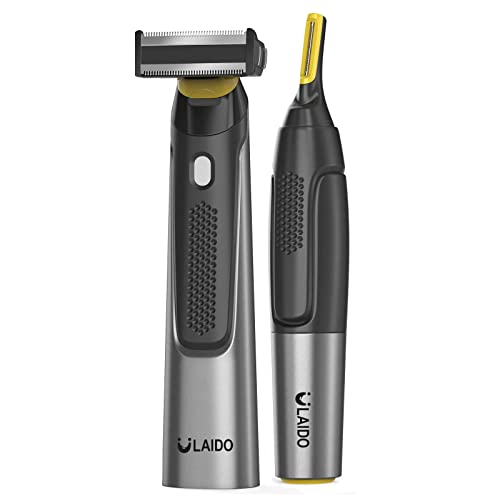 Set de Afeitadora Eléctrica para Cuerpo y Cara, Recargable Recortadora de Pelo de Nariz y Barba para Hombre - Afeita, Recorta y Peina cualquier Longitud de Pelo, Regalos para Hombre