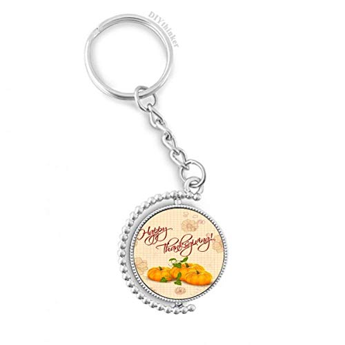 Porte-clés Thanksgiving citrouille rotatif pour embellir votre trousseau de clés