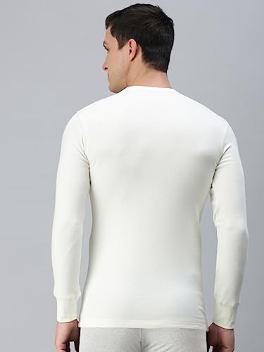 Image of Macroman M-Series Warmax Thermal Upper for Men with Full Sleeve Crew Neck in Double-Layered Viscose Cotton Poly Blend for Extreme Cold Weather