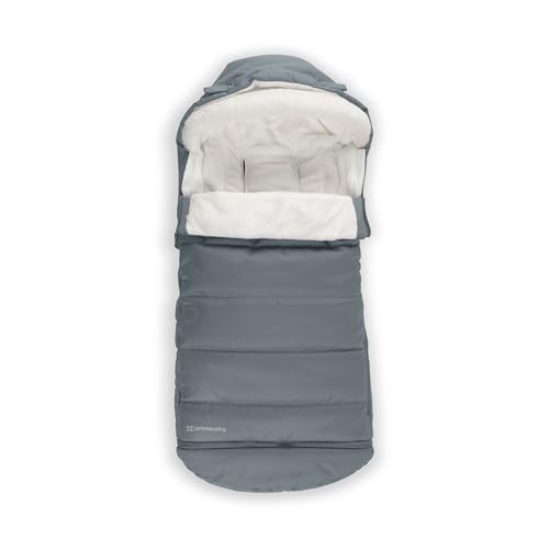 Image of UPPAbaby CozyGanoosh 2-in-1 Seasonal Footmuff - Easily Attaches to UPPAbaby Strollers and RumbleSeat - Versatile, Ultra-Plush Zip-Out Liner for Cold Weather - Callum (Stone Blue)