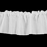 5 Yards 3.8 Inches Wide Satin Ruffle Trim Fabric Trims, Pleated Trimming Chiffon Fabric Ribbons for Sewing Making Crafts Dress Curtain Wedding Costume Pillowcase Supply (White)