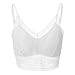 BABAOZHOUHE Sujetador De Encaje Sexy Back No Wire Brassiere Sujetadores Sin Costuras para Mujer Bralette Sin Espalda Push Up Top Floral Ropa Interior Chica Copa Delgada L Blanco