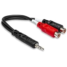 Hosa YRA-154 3.5 mm TRS to Dual RCAF Stereo Breakout Cable, 6 Inches