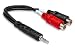Hosa YRA-154 3.5 mm TRS to Dual RCAF Stereo Breakout Cable