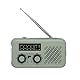 Ouitble Kurbelradio Solar Kurbel Notfall Radio AM/FM Dynamo Notfallradio mit 2000 mAh Powerbank LED Licht für Camping Wandern Zelten
