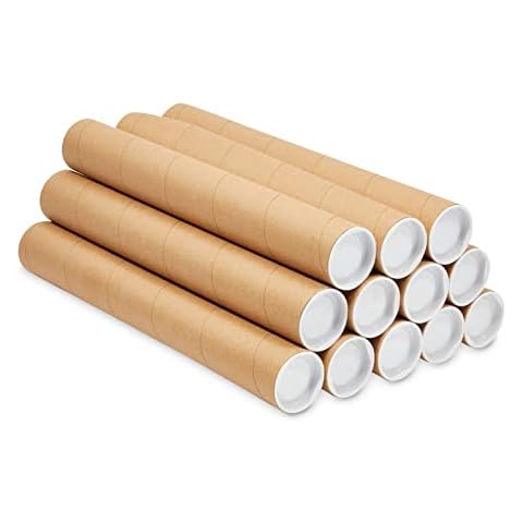 12 Pack Mailing Tubes for Shipping Artwork, Blueprints Cover