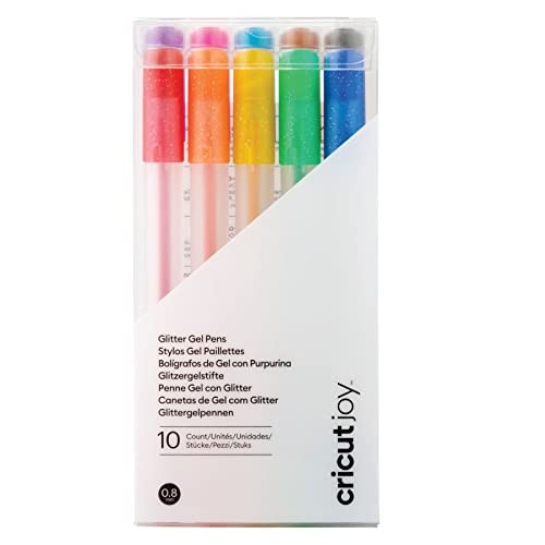Image of Cricut Joy Glitter Gel Pens 0.8 mm, Rainbow (10 ct)