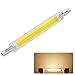 ZRSH Ampoule LED R7S 78 /118mm 10W Blanc Froid 6000K, 500-2000LM, Équivalent Lampe Halogène R7S Dimmable, Ampoule R7S 118mm Slim COB LED pour Applique Murale/Lampadaire,Warm White,118MM 10W 220V