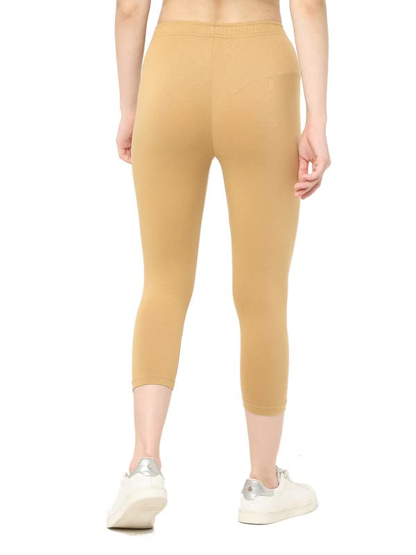 Image of Robinbosky Premium Stretchable Cotton Capri Legging for Women | Suitable for Formal wear & Casual wear | High-End Elastic Makes. The Leggings Squat Proof and Durable for Travel, Yoga, & Workout.