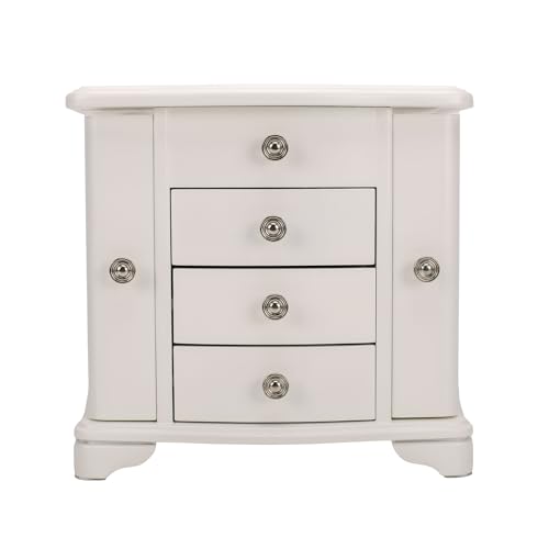Cottage Garden Ballerina White 9.6 X 9.2 Mdf Wood And Velvet Musical Jewelry Armoire Box Plays Tune Swan Lake thumb #1