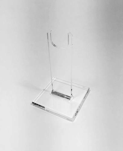 Rifle Stand, Single Clear Gun Display, Individual Units for displaying Angled or Straight Collectible Rifles and Guns. Order Two, one for Each Side, Choosing from Multiple Size Options. (6 Inch)