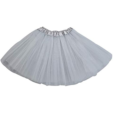 Tutu Skirts for Girls Ballet Princess Tutu Skirt Girl Tulle Skirt Petticoat Poofy Petticoat Fluffy Kids Layered Tutu Outfit Tutus for Children Tutu Costume Kids Pettiskirt Dance Tutu Mini Skirt Grey Cover