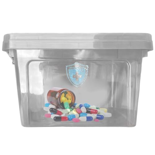 Organizador de medicamentos de gran capacidad, organizador de medicamentos de doble capa, caja de medicamentos, caja de medicamentos grande, portátil