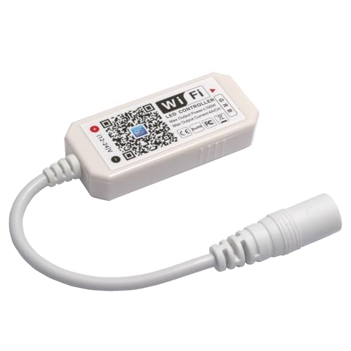 وحدة تحكم بإضاءة ليد عبر تطبيق موبايل سمارت من 12V إلى 24V، متعدد الألوان (نظام الفضاء اللوني ار جي بي)