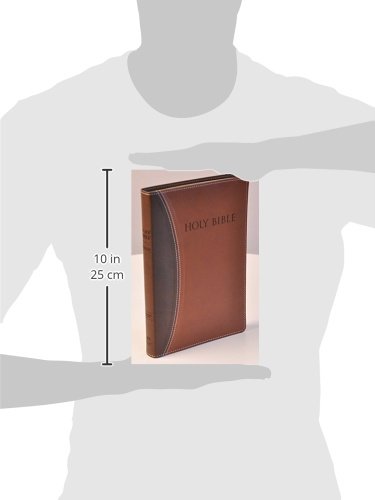 KJVER Thinline Bible Large Print Dark Brown Light Brown Ultrasoft Indexed: King James Version Easy Read