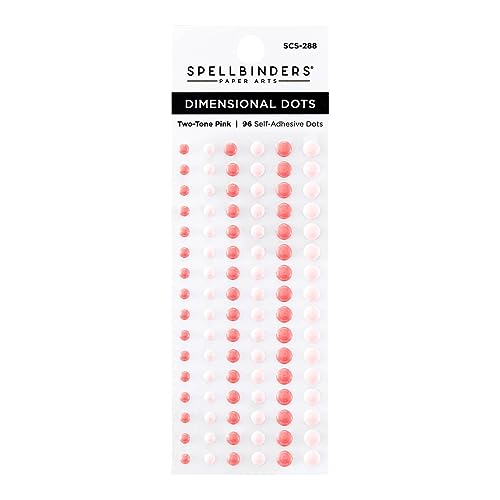 Spellbinders Dimensional Two Tone Pink Enamel Dots, ONE