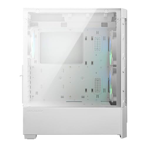 Image of Cougar Gaming Duoface Mid Tower Case Series, Supporting 390mm Graphics Card, Incredible RGB Lighting, Two Distinct Front Panels, Mesh and Tempered Glass (Duoface RGB - White)