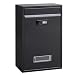Locking Mailbox Wall Mounted Vertical- Jssmst Mail Boxes with Combination Lock Large Capacity, 12.6 x 8.46 x 3.35 Inch, Black, SM-0601CM