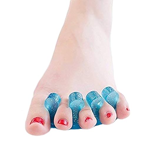 Toe Separators Pedicure,Pedicure Toe Separators, Repeatable Washable Toenail Dividers,Toe Separators for Nail Polish Application. (Blue, 2Pcs)