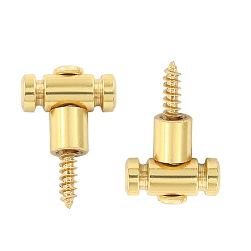 Biaungdo Guitar Roller String Retainers Replacement, Electric Strings Guide Guitar Tree Guide String Clamp Lock Guitar Replacement Part for Electric Guitar, Gold