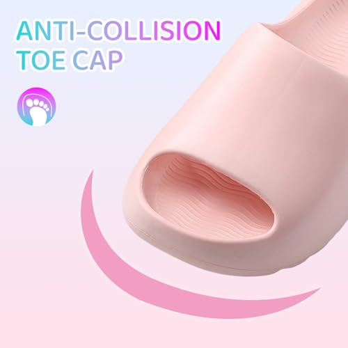 Image of Cloud Slides for Kids,Boys Girls Shower Slippers Bathroom Pool Sandals,Toddler Home House Open Toe Comfy Thick Sole Slippers,Summer Non-Slip Beach Shoes