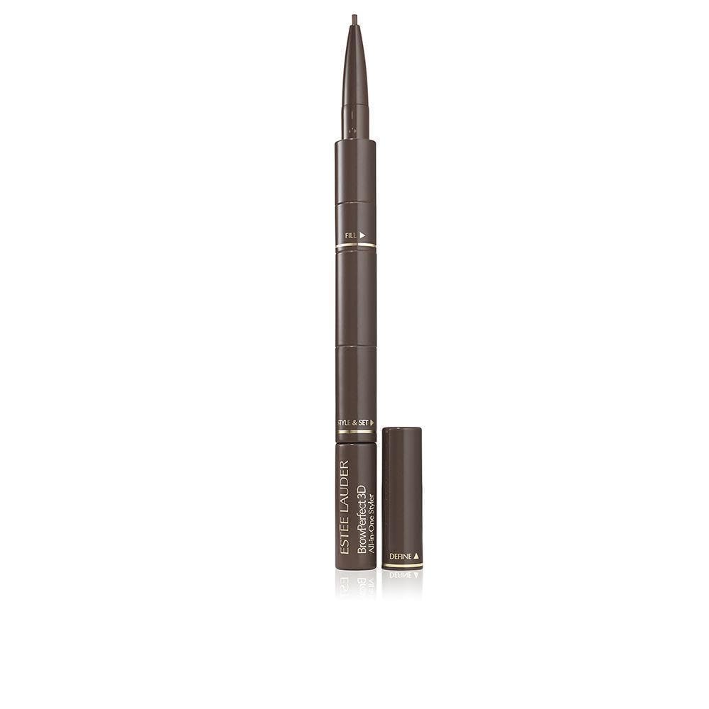 Estée Lauder BrowPerfect - Peinador 3D todo en uno con gel para cejas, lápiz y polvo más cepillo en bobina, marrón ennegrecido