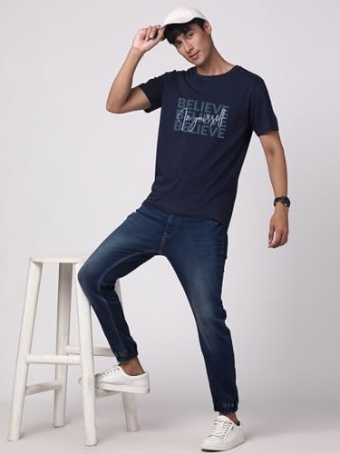 Image of ADRO Tshirt for Men | Printed T Shirt for Men | 100% Cotton Regular Fit T-Shirt |Printed T Shirt