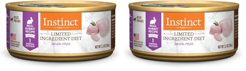 Instinct Limited Ingredient Diet,Natural Wet Cat Food,Grain Free Recipe - Real Rabbit,5.5...