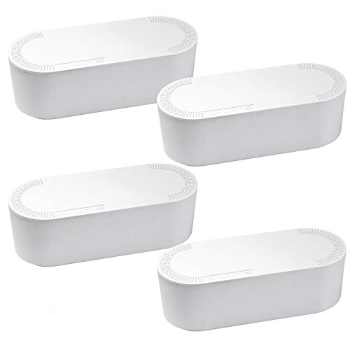 Caja organizadora para cables D-Line (paquete de 4) color blanco grande miniatura 1