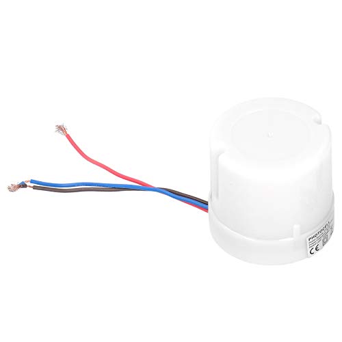 FTVOGUE AC220 240 V Contrôle de la Lumière Interrupteur d'éclairage à Cellule Photoélectrique en Plastique 25 A Interrupteur de Détection Marche/arrêt Automatique pour Lampadaires Extérieurs,