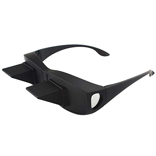 Andux Periscope Glasses Easy Lie Down on the Bed for Reading Book Bed Prism Spectacles with Case and Cloth Lr/03