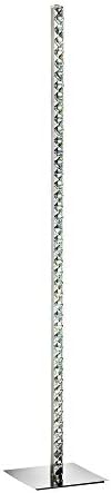 Searchlight 7034CC Clover LED Crystal Floor Lamp in Chrome