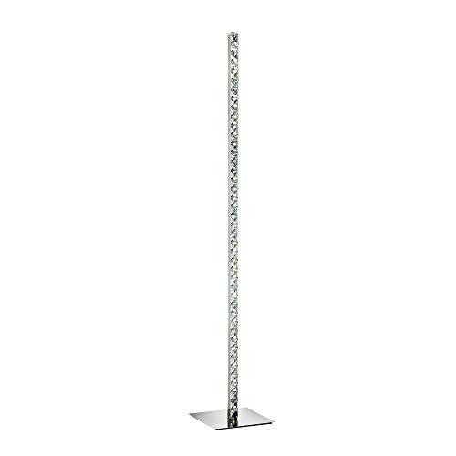 Searchlight 7034CC Clover LED Crystal Floor Lamp in Chrome