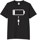 [オリメイク] バッテリー 残り1％ 充電 tシャツ おもしろ 面白tシャツ 文字 ブラック XLサイズ