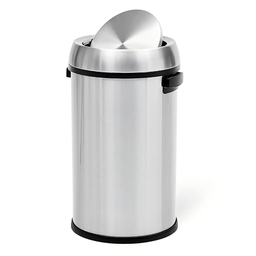 Caneca de basura redonda de acero inoxidable 17 gal