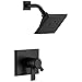 Delta Faucet Pivotal 17 Series Dual-Function Shower Faucet, Shower Trim Kit, 5-Spray H2Okinetic Shower Head, Matte Black T17299-BL (Valve Not Included)