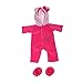 perfeclan Felpe con Cappuccio per Felpe con Cappuccio per Bambole di Peluche per Bambole di Bambole Americane 18 Pollici AG - Gatto Rosa - Rosy Cat
