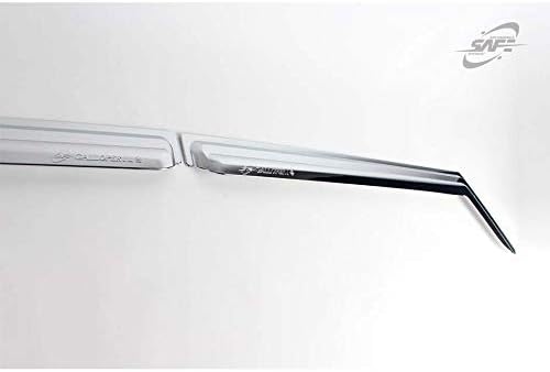 SAFE Chrome Window Visor Sun Rain Vent Guard 4p for 1991-1996 Hyundai Galloper I
