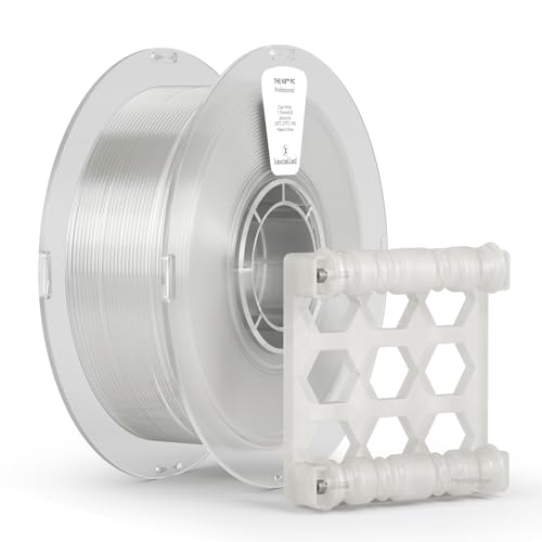 kexcelled PC k7 フィラメント for 3Dプリンター、強靭で耐熱性が高い、ポリカーボネート、±0.03 mm、1.75 mm、1 kg スプール（2.2ポンド）、真空包装、整然と巻いて絡まない透明ホワイト